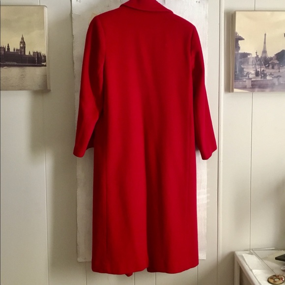 Kristen Blake 100% Merino Wool Long Vintage Coat. Shabby Chic double-breasted 2P - Picture 3 of 10